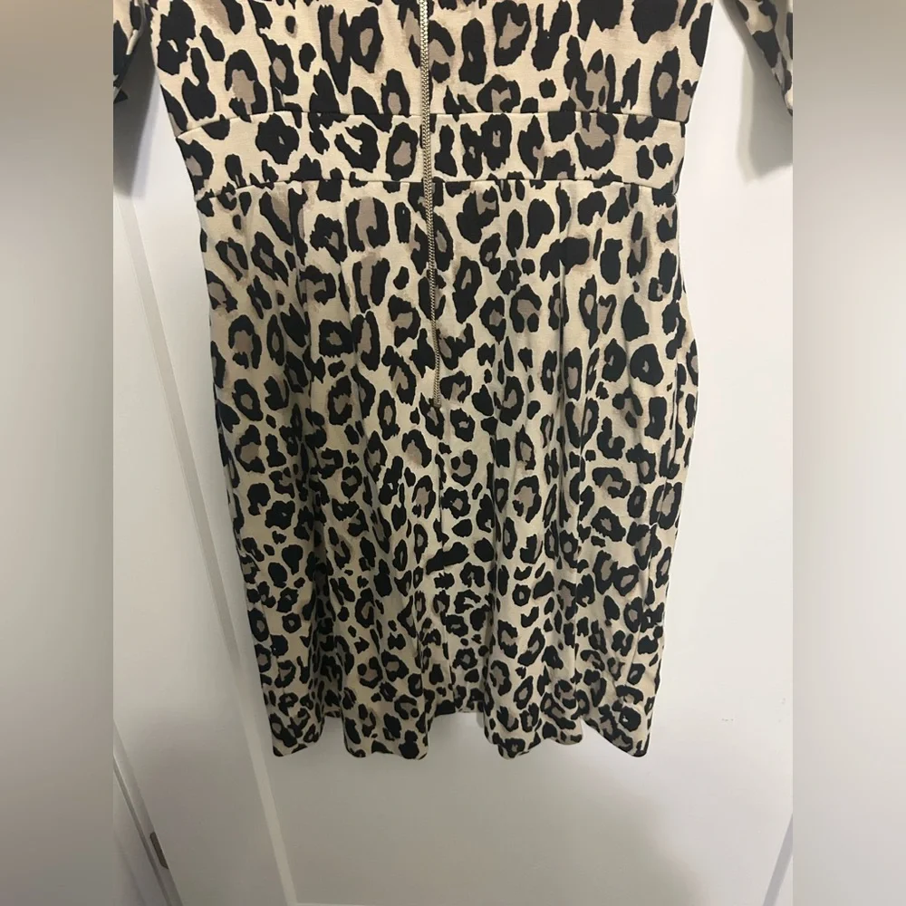 Kate Spade Leopard Print Ponte Waisted Dress
